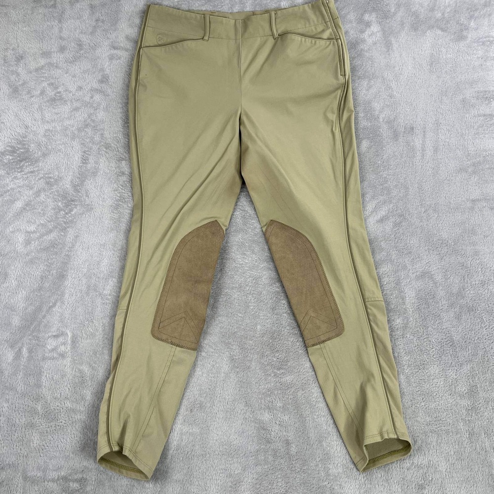 Ariat Knee Patch Breeches 30L Tan Womens Equestrian Riding Pants Horseback